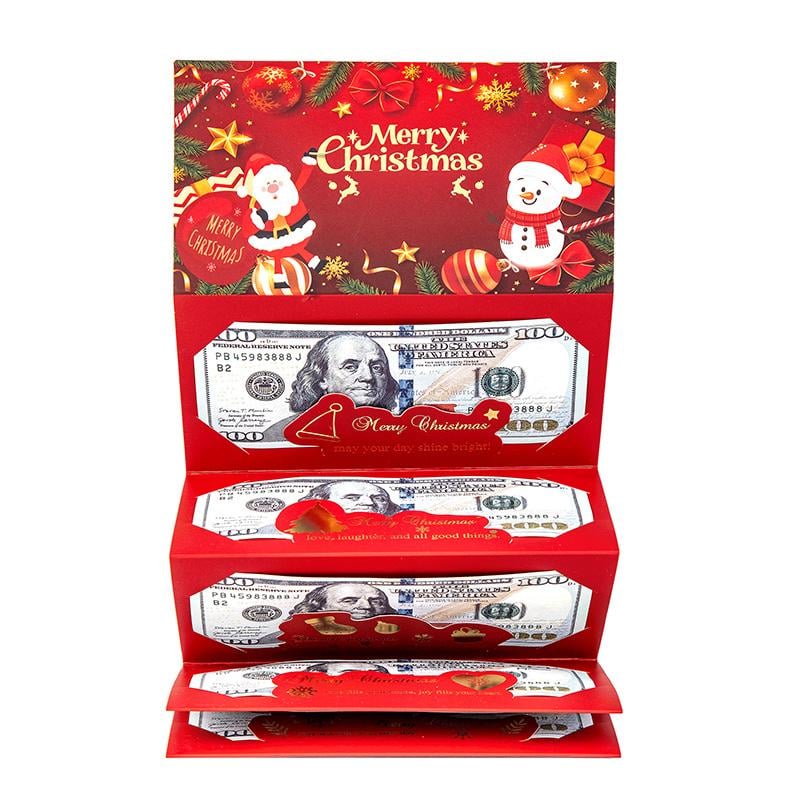 🎄 Christmas Cash Envelope with Money Clip