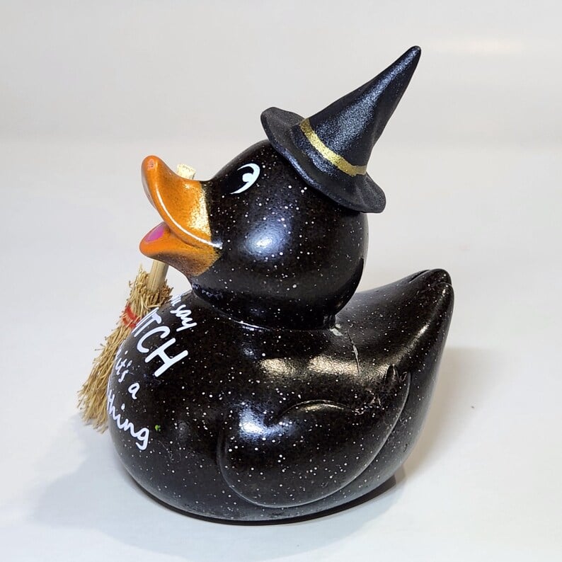 Halloween WITCH Rubber Duck Gift Bedazzled Collectible Cruise