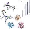 🎁Hot Sale🔥 50% OFF - Beautiful Multi Colored Flowers Wind Spinner