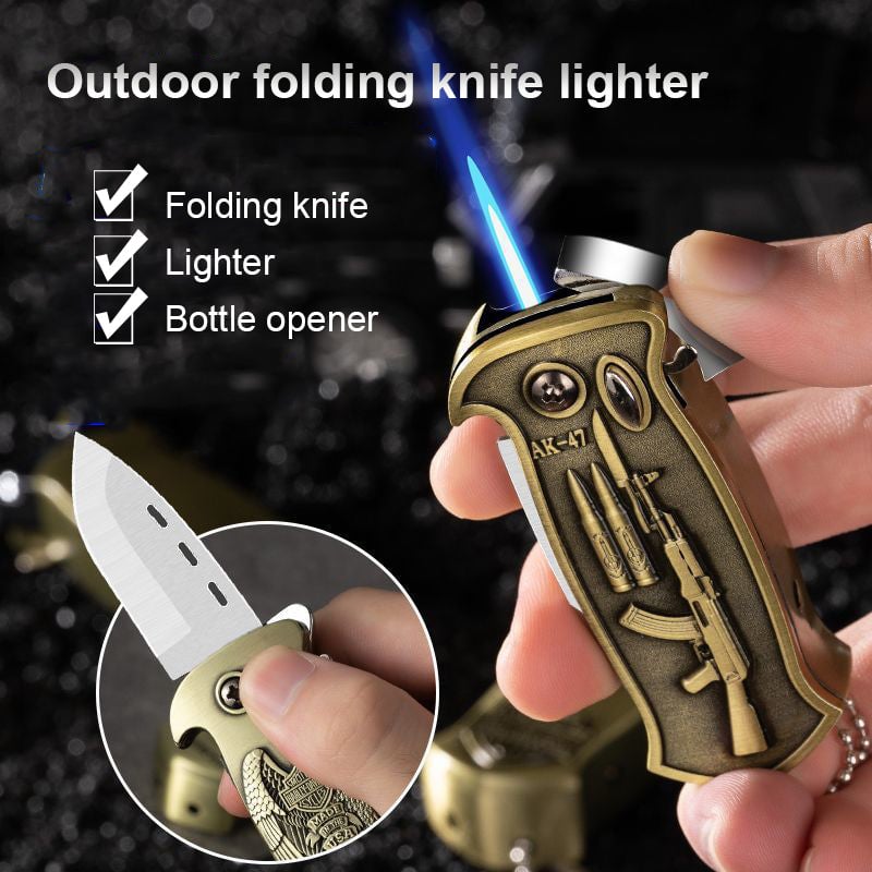 ❄🎄New Year's Special 2025⛄🔔The Ultimate Folding Chef’s Knife with Built-in Lighter