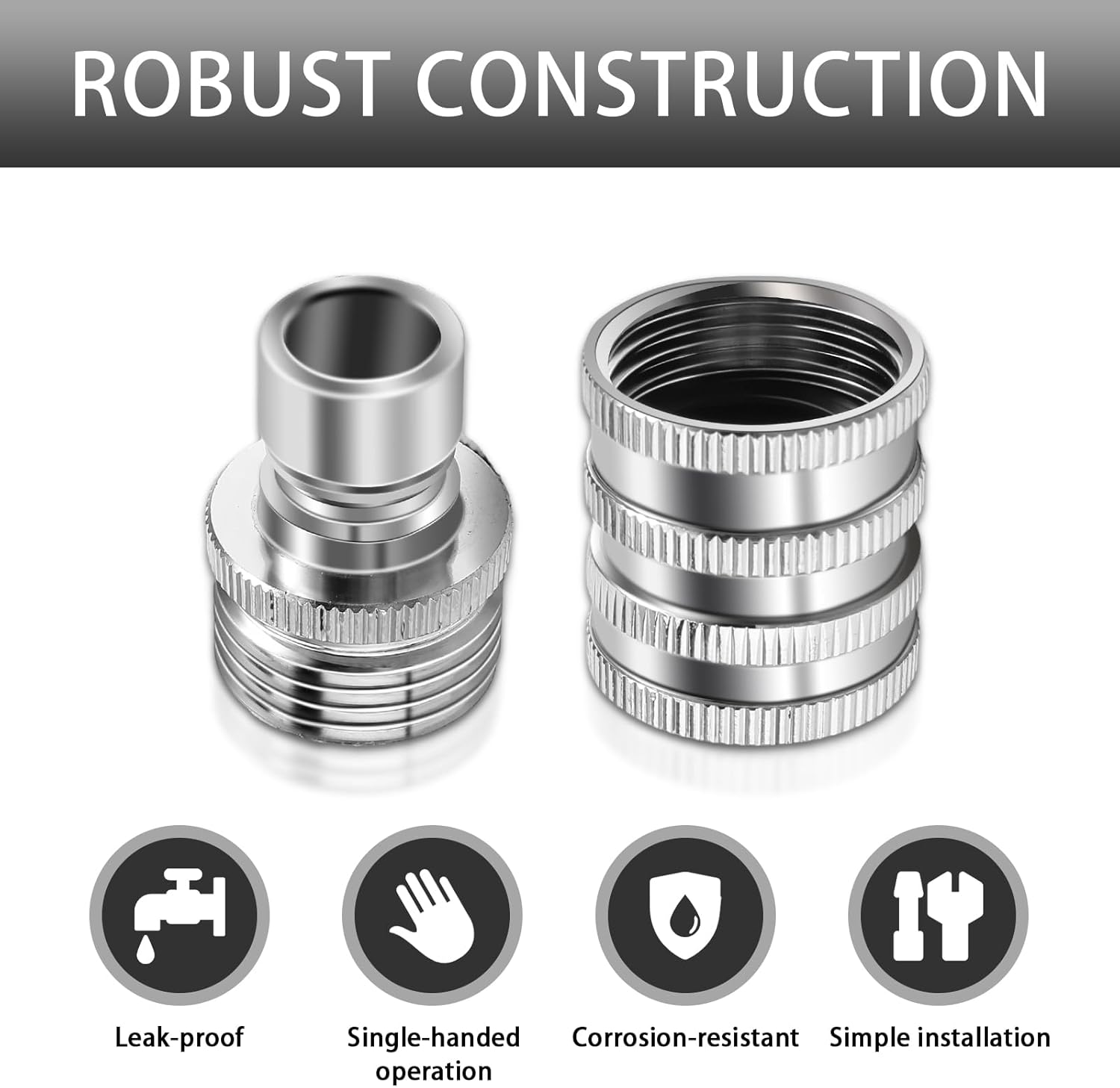 🎁TikTok Last Day Sale - 70% OFF🔥Stainless Steel Garden Hose Quick Connect Fittings Set🍃