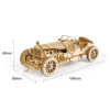 MODEL 3D WOODEN RACING CAR SCALE:1:16.PUZZLE ASSEMBLY MODEL BUILDING KITS FOR CHILDREN, ADULTS FROM 8 TO 99 YEARS