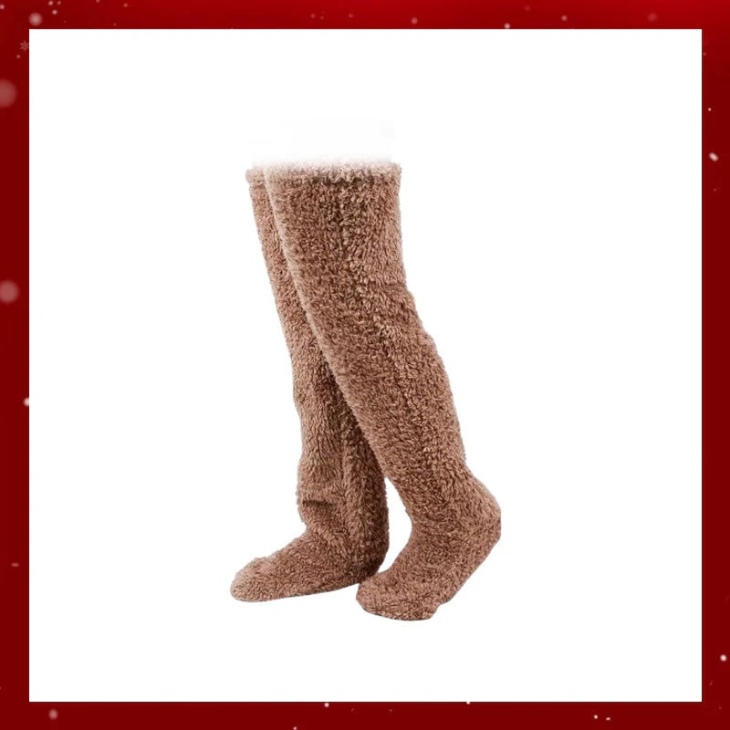 🎄TikTok Christmas Sale -70% OFF💕Comfort Plush Fleece Knee Socks For Christmas❄️🎅