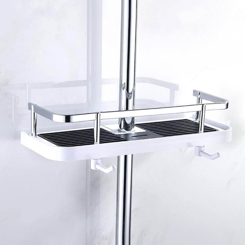 🔥Last Day Promotion - 63% OFF🔥Shower rod storage shelf(🌈🌈BUY MORE SAVE MORE)