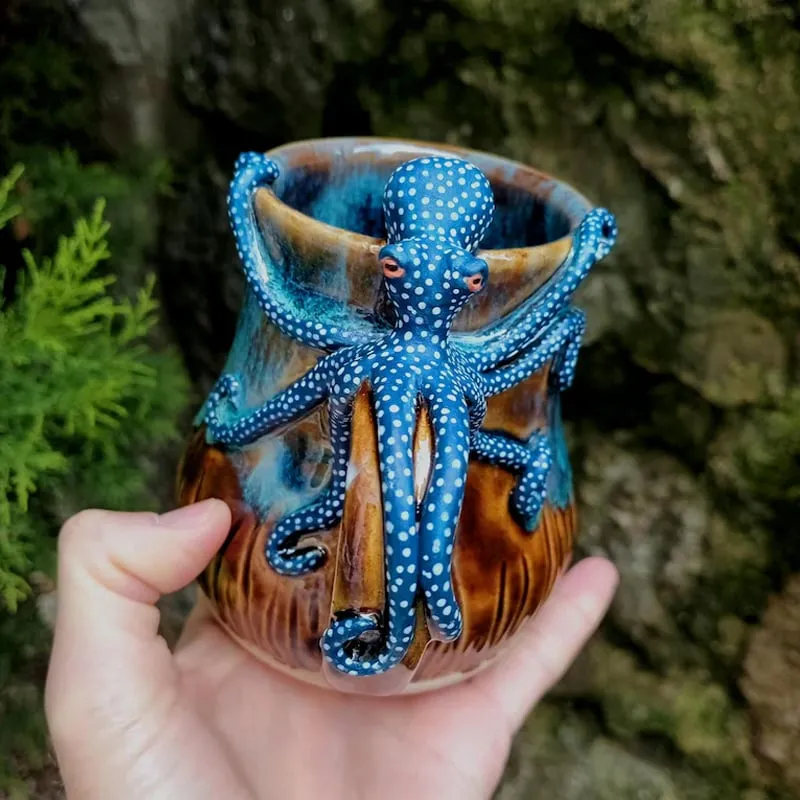 🔥Heißer Verkauf🐙Handgefertigter Oktopus-Becher