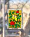 🎉Cardinal Stained Glass Window Panel🦜🦜