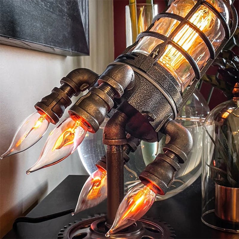 ⚡⚡Last Day Promotion 48% OFF - 🚀Steampunk Rocket Lamp(BUY 2 FREE SHIPPING)