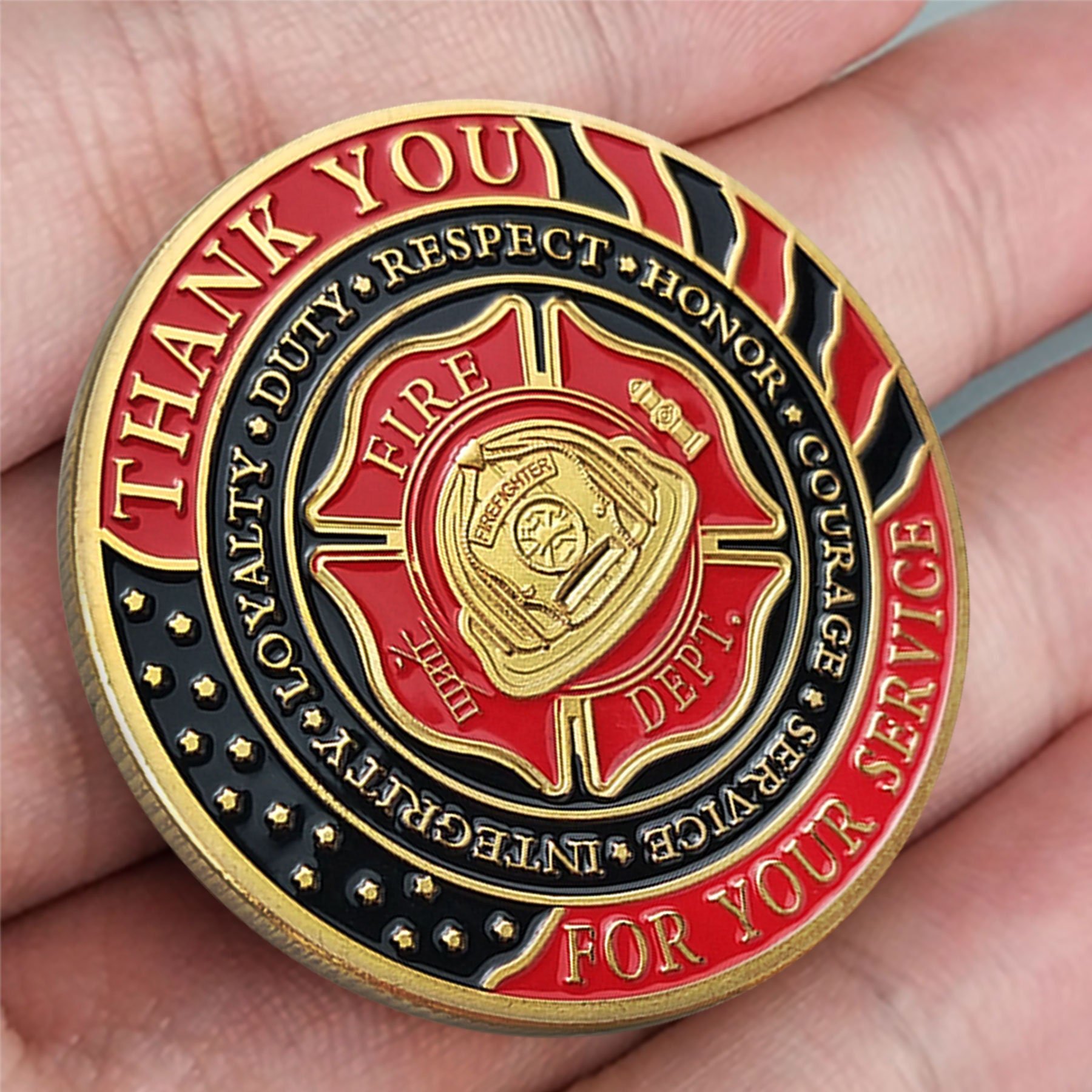 Firefighter Prayer Challenge Coin