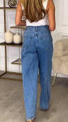 Women's Wide-leg Striped Casual Jeans