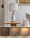 OYEARS Boho Table Lamps Bedroom Living Room Set 2 Small Farmhouse Rattan Table Lamp 19”Rustic Home Decoration Nightstand Bedside Lamp for Office Compatible with Smart Light Bulbs(Not include Bulbs)