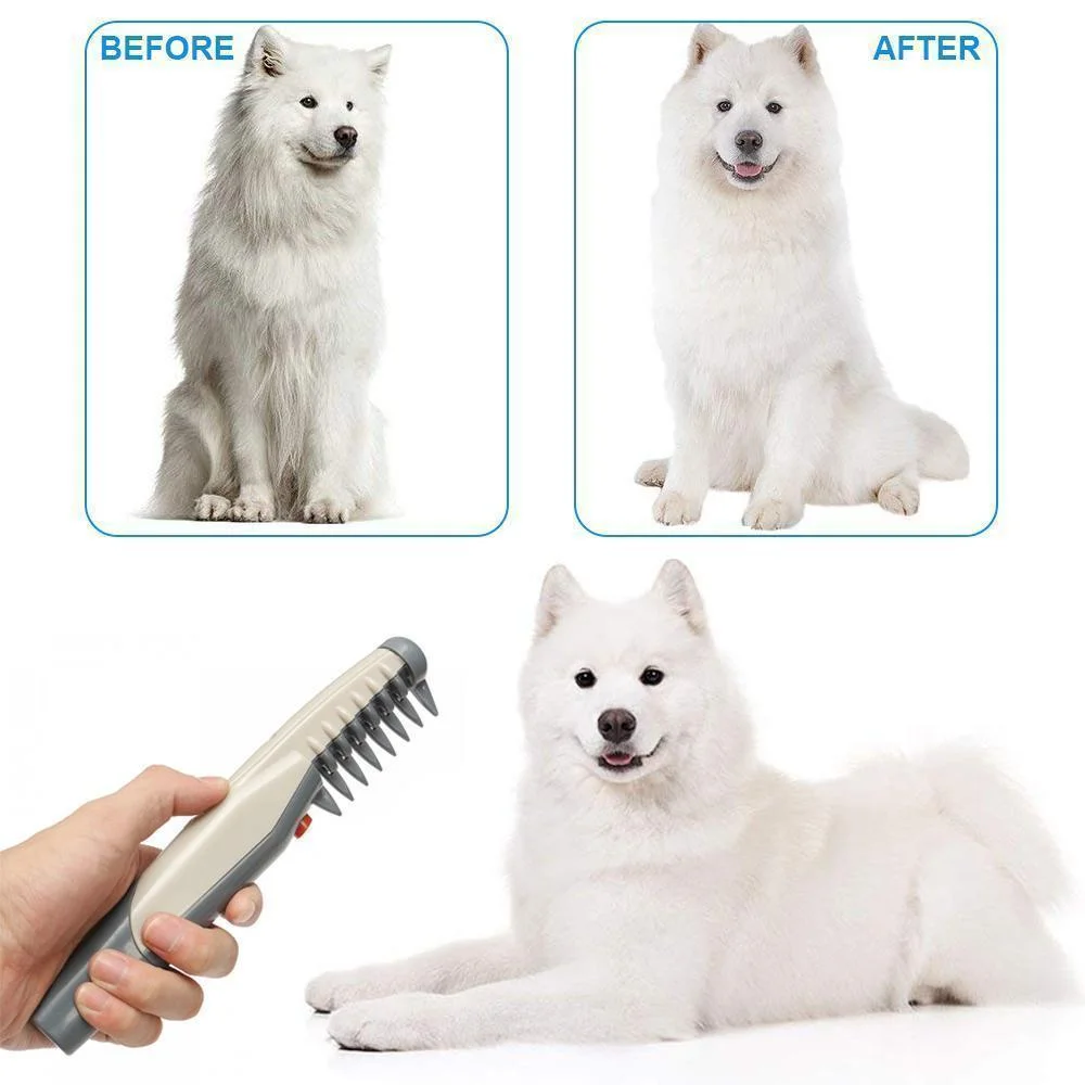 (🔥Last Day Promotion - 48% OFF) Electric Pet Grooming Comb Knot Out Remove Knots & Tangles