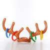 (Early Halloween Sale- Save 50% OFF) Reindeer Antler Ring Toss Game with 4 Rings