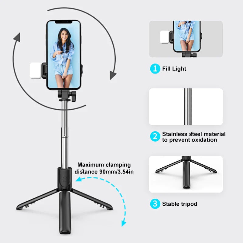 💝MOTHER'S DAY SALE-50% OFF🌟6 In 1 Wireless Bluetooth Selfie Stick - BUY 2 FREE SHIPPING