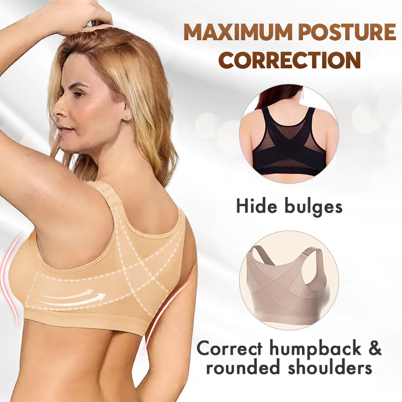 (🔥Last Day Promo - 70% OFF🔥) Front Closure Wireless Back Support Posture Full Coverage Bra