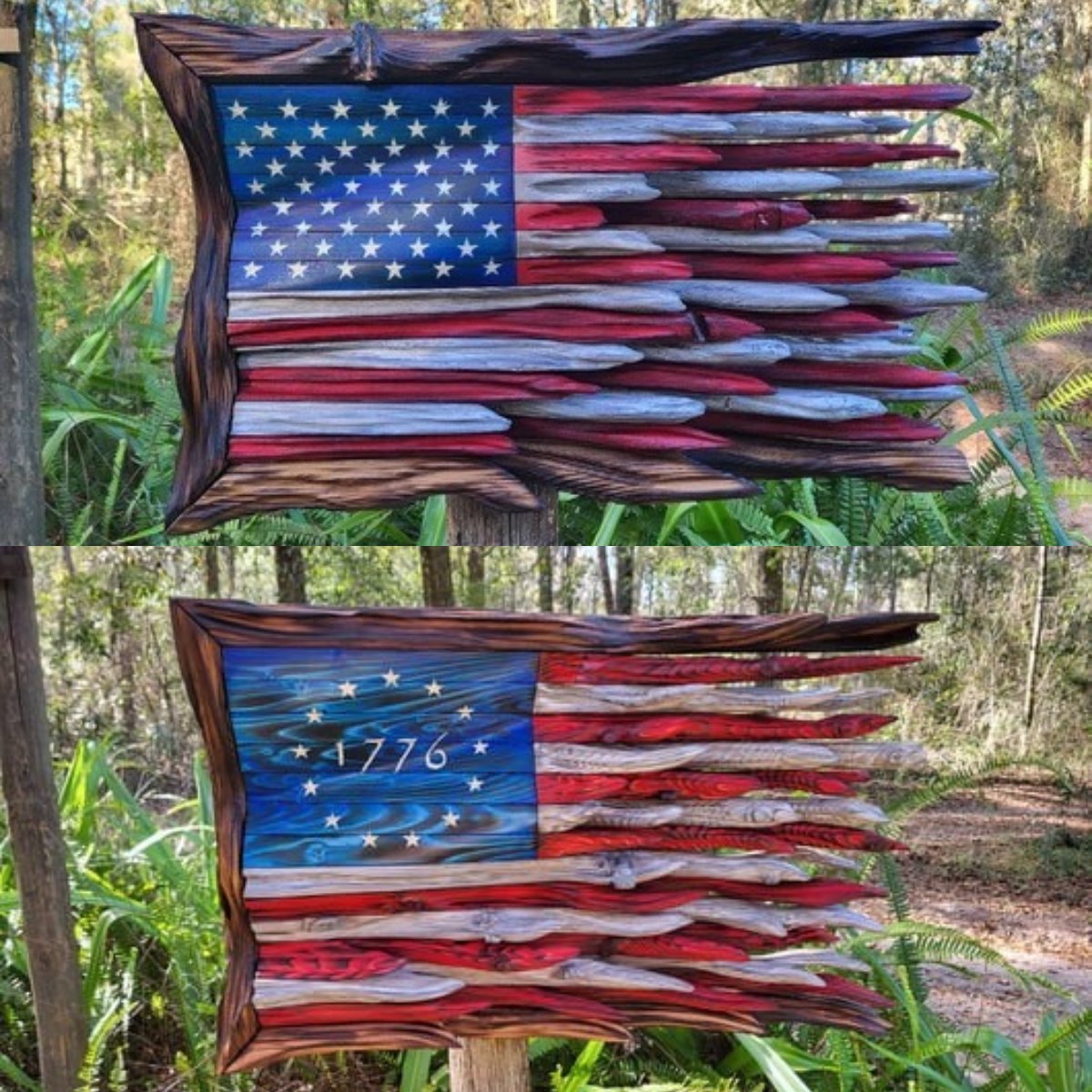🔥One of Each Style 74.6% of people would choose👍BUY 2 GET 10% OFF Handmade Battle Flag With Cypress Trim