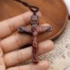 ✝️100% Handmade Jesus Cross Wooden Necklace(𝐂𝐨𝐥𝐨𝐧𝐞𝐥 𝐉𝐚𝐦𝐞𝐬®)