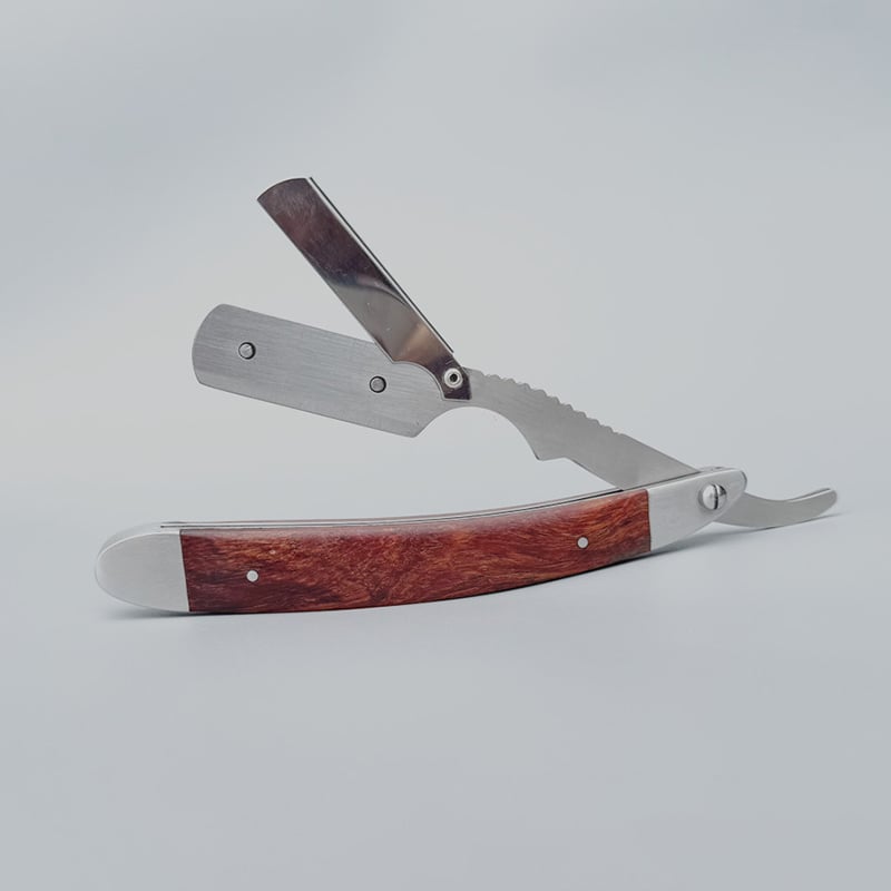 Father's Day Sale-Professional Wood Heavy Steel Barber Hair Shaving Razor