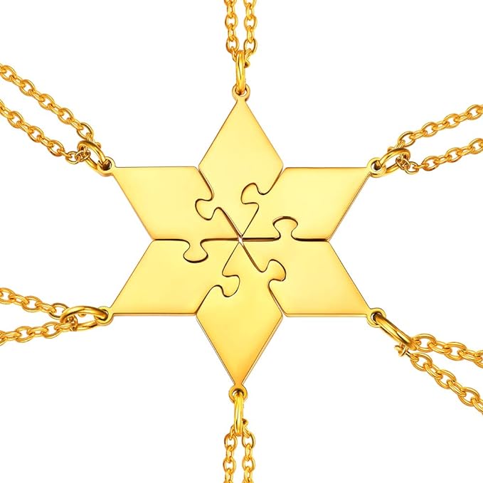 (🔥Last Day Promotion 50% OFF) Star Puzzle Friendship & Family Necklace - Buy 2 Get Extra 10% OFF & Free Shipping