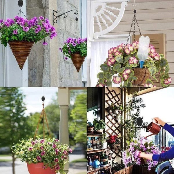 👍Last Day Promotion 50% OFF🎁Plant Pulley Set For Garden Baskets Pots, Birds Feeder