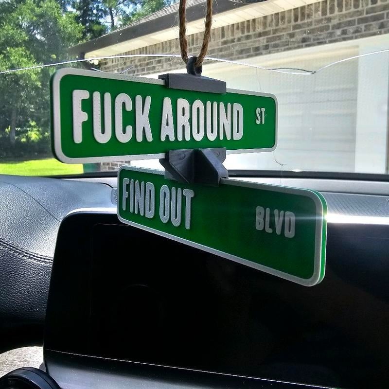 🔥Last Day 49% OFF-F*ck Around and Find Out Street Sign Hanger