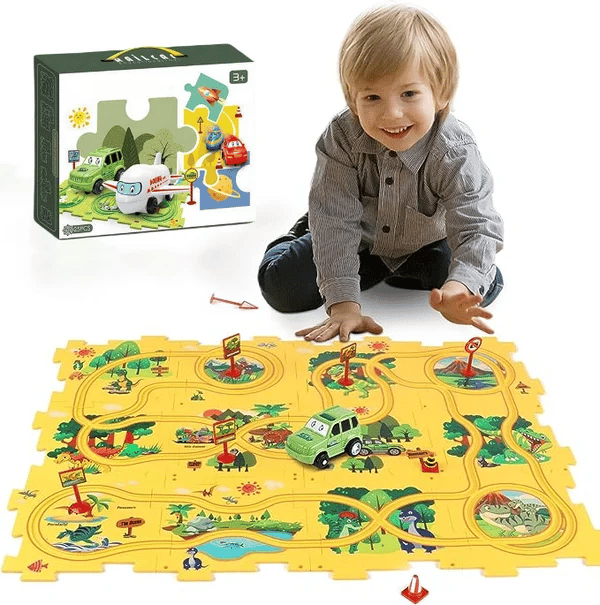 🎅Xmas Hot Sales - 49% OFF🔥Children's Educational Puzzle Track Car Play Set(Free shipping on 39＄!)(10% off for 2,20% off for 3!)