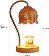 GEEZO Fragrance Candle Warmer Lamp with 2 Bulbs Electric Candle Warmer with Timer & Dimmer for Home Decor