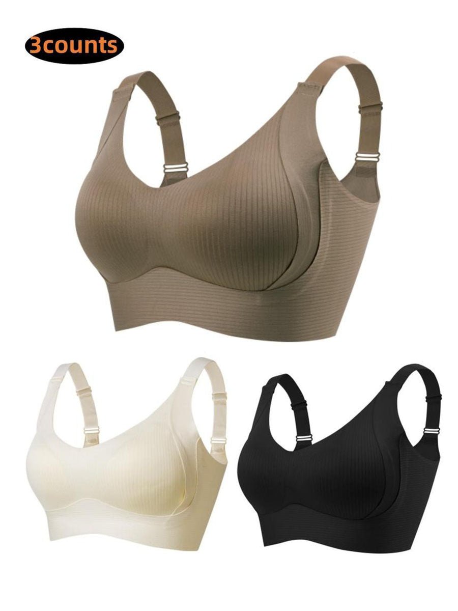 🎁 Last Day Promotion 70% OFF🔥Women's Ribbed Push Up Adjustable Wireless Bra