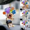 🎄Christmas Sale 50% Off-Dog Car Charm with Balloons🐶🎈