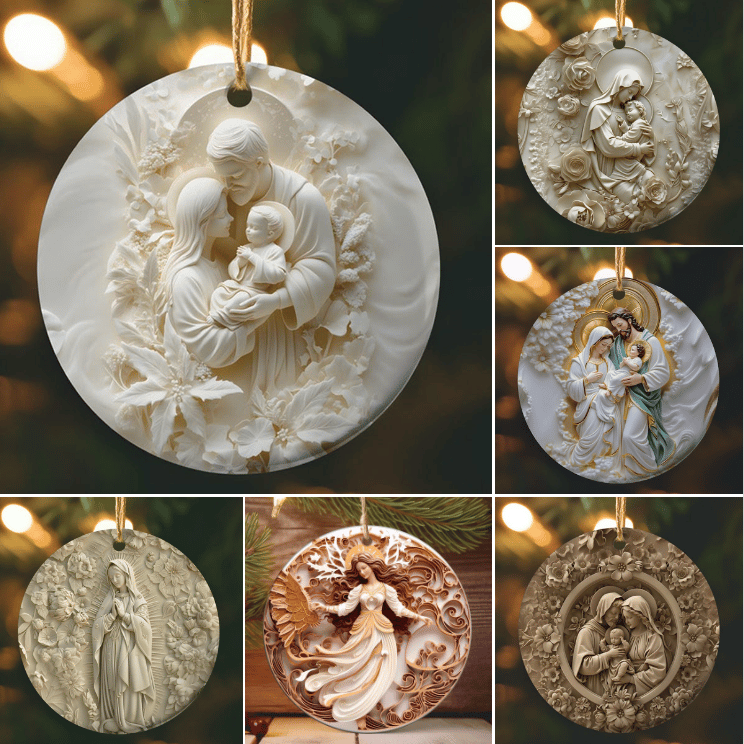 🎄🎅Christmas Presale - 49% OFF🎄-Handmade Catholic Christmas Ornament