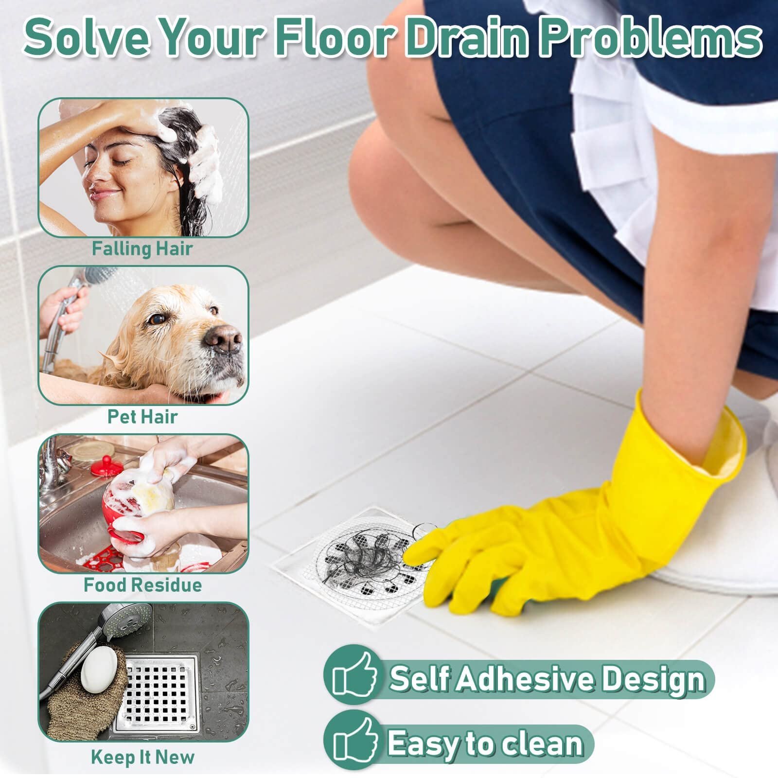 🔥Hot Sale-49% OFF🔥Disposable Shower Drain Hair Catcher-Buy 2 Get 2 Free