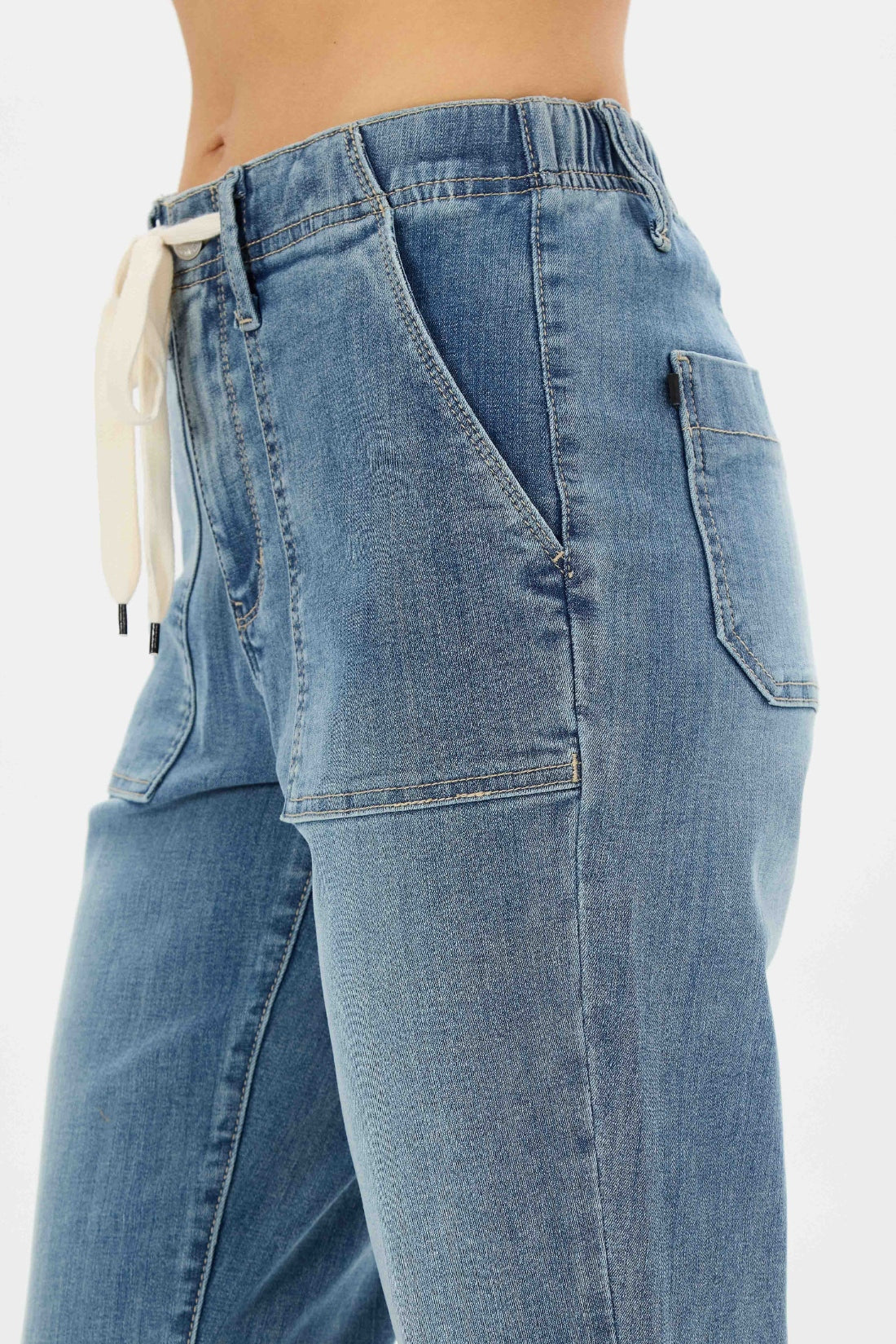 Judy Blue Pull On Denim Joggers (Buy 2 Free Shipping)