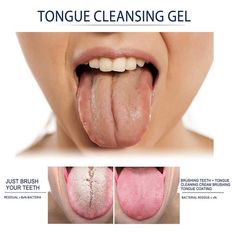 (✨Early Mother's Day Sale - 50% OFF) Tongue Cleaning Gel With Cleaner Brush