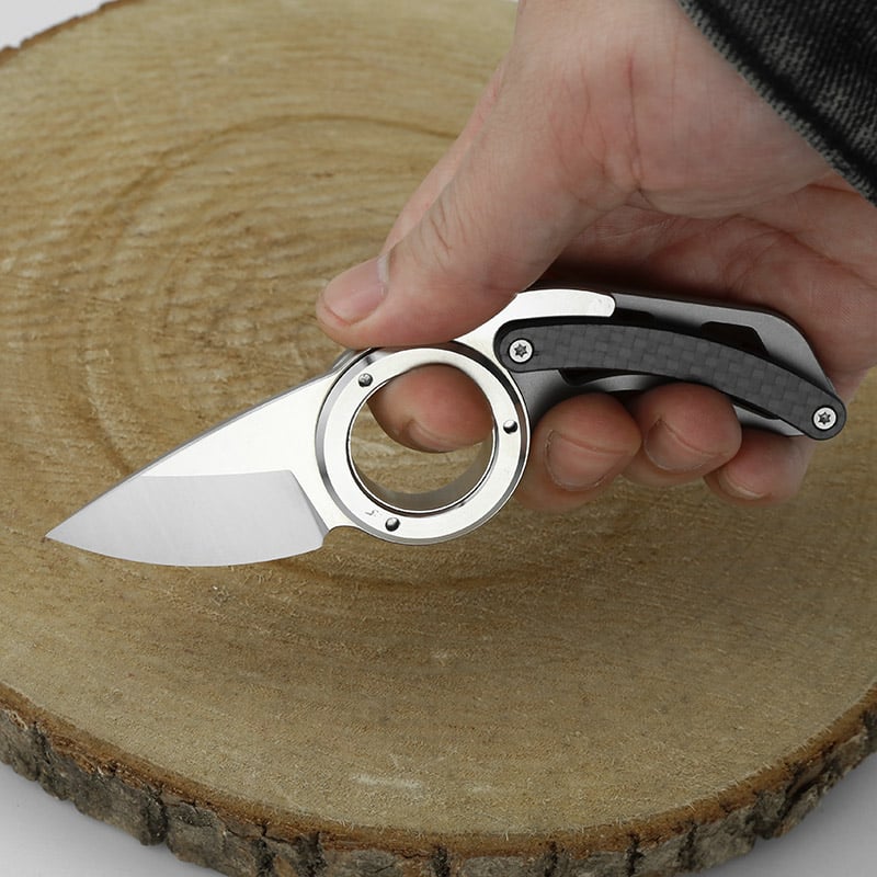 🎁TikTok Last Day Sale - 70% OFF🎉Mini G10 Handle Outdoor Folding Steel Ring Camping Knife