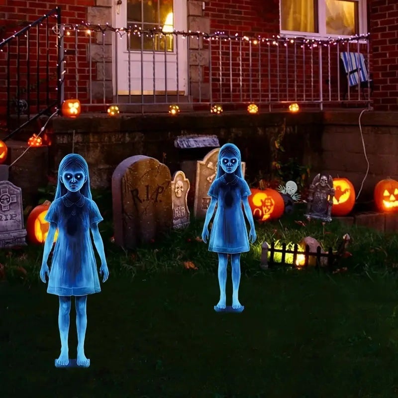 ⏰LAST DAY SALE 50% OFF🔥Halloween Haunted Twin Ghost Ground Stakes