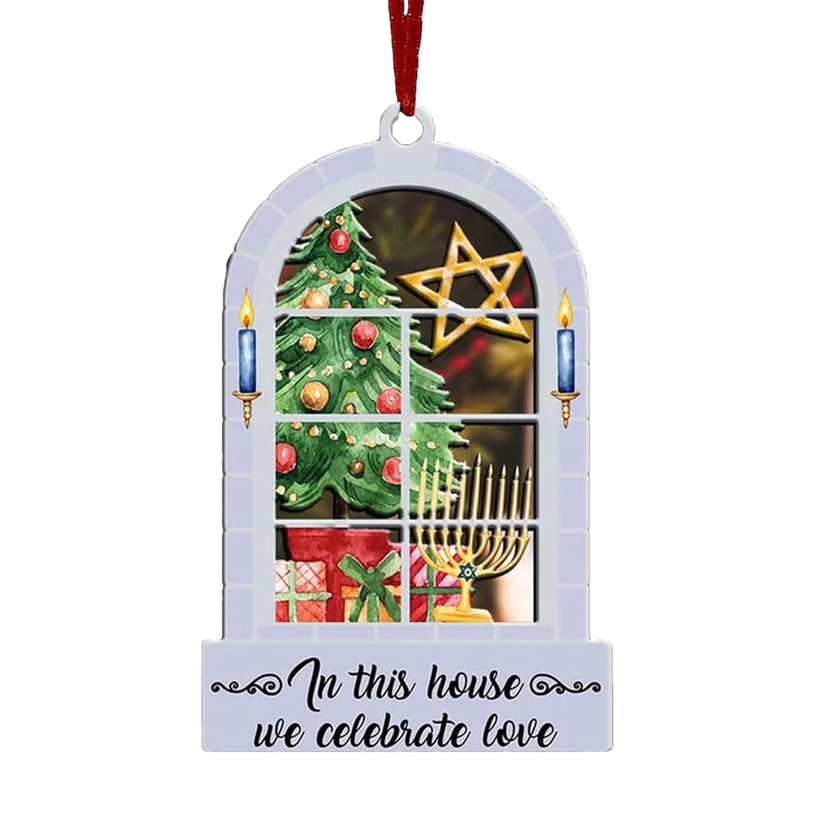 🔥CHRISTMAS SALE 50% OFF🎁Christmas Hanukkah Acrylic Ornament