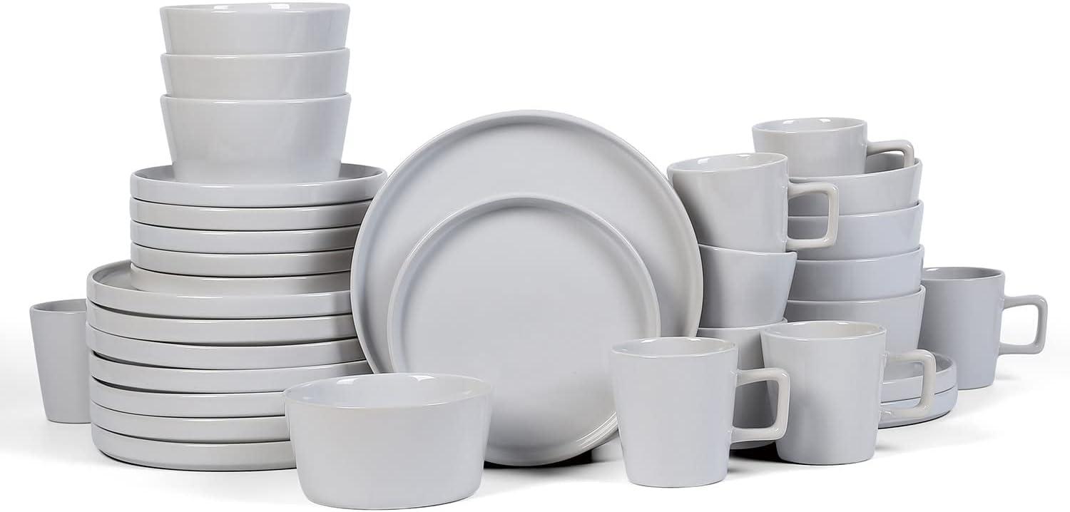 Stone Lain Coupe Dinnerware Set, Service For 4, Black Matte