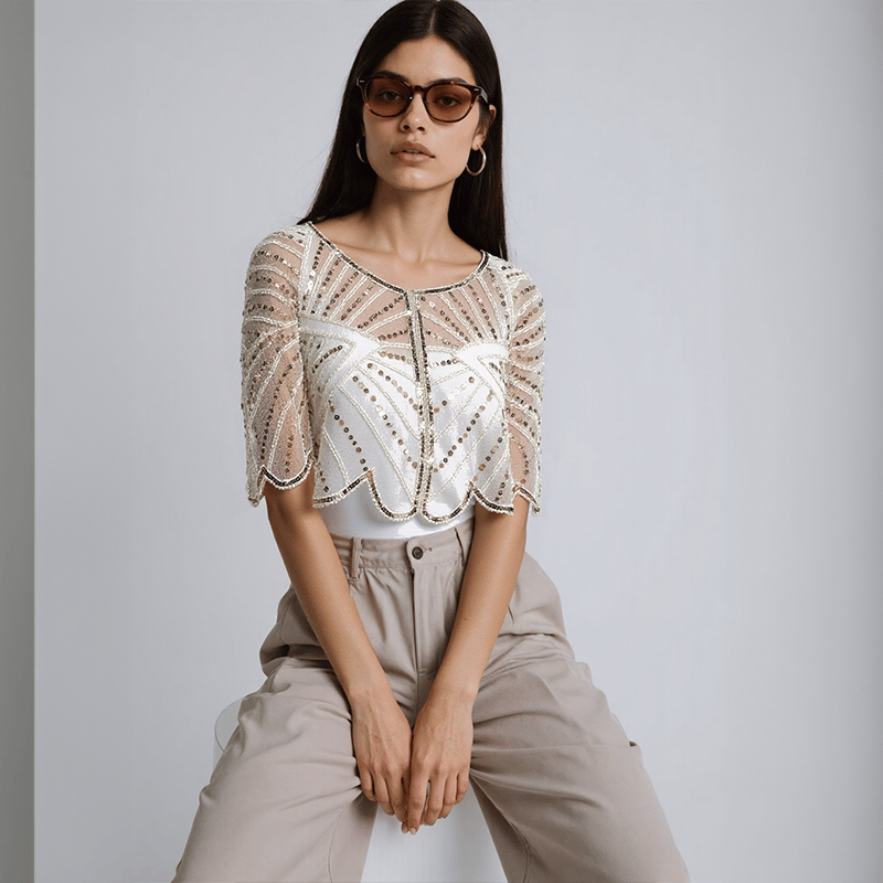🎁TikTok Last Day Sale - 70% OFF🎉Sequin & Beaded Shawl – 5 Stunning Ways to Style It!