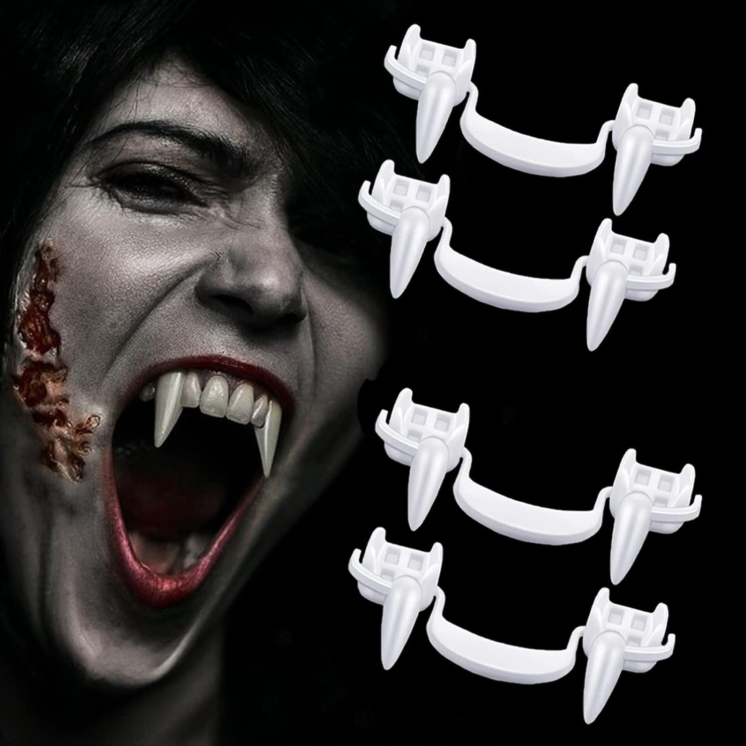 🔥 Halloween hot sale🎃-Retractable Halloween Vampire Fangs🧛‍♂️