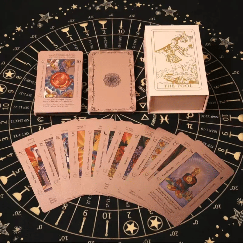 🔥Last Day Promotion 50% OFF🔥Pink Holographic Tarot Deck: Unlock Intuition with Ease and Beauty