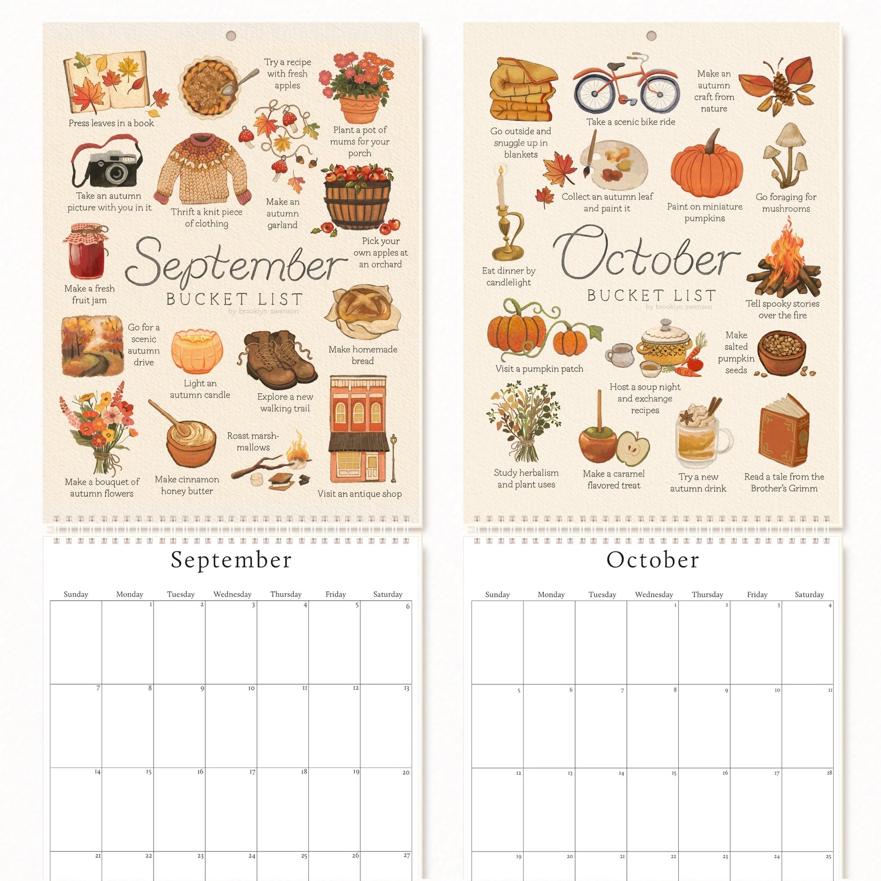 2025 Bucket List Calendar -Ready to ship