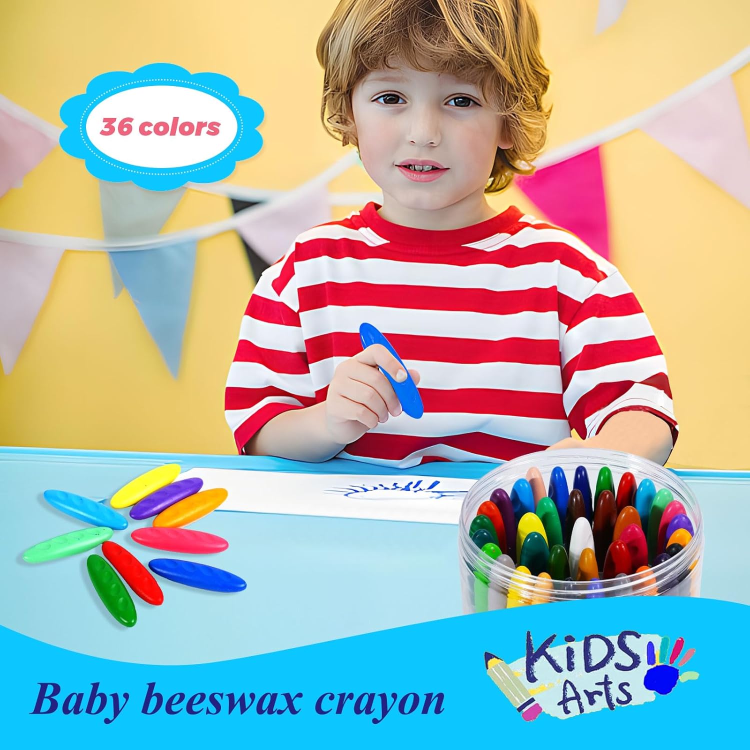 🎁TikTok Last Day Sale - 70% OFF🔥 Washable Jumbo Crayons for Kids - 12/24/36🎨 Colors Non-Toxic, Safe, and Fun Art Supplies