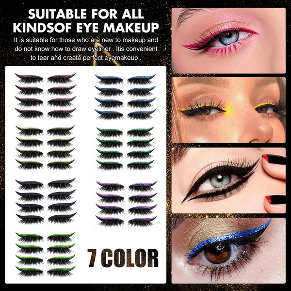 (Last Day Promotion - 49% OFF) 2023 NEW REUSABLE EYELINER AND EYELASH STICKERS