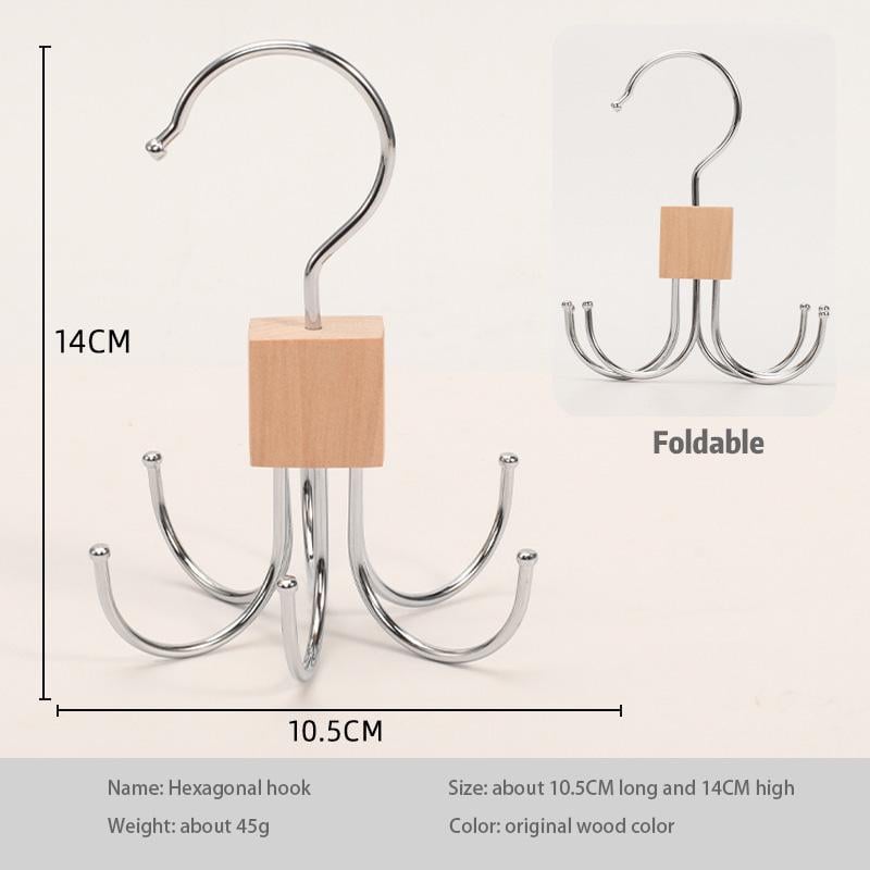 🎁Last Day Sale - 70% OFF🎉Almo360° Rotating 6-Claw Multi-Function Hook – Space-Saving Hanger for Clothes, Hats, Scarves, Belts & More