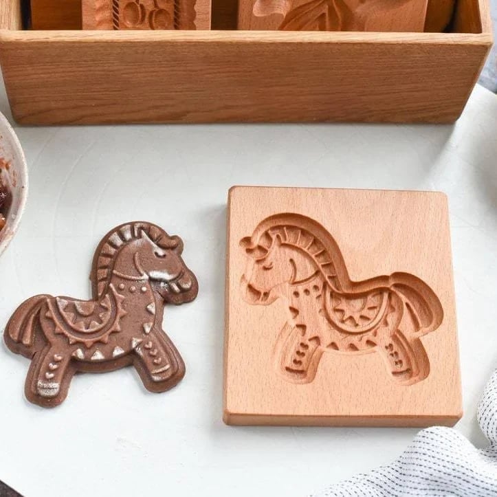 (🎄Christmas Promotion-60%OFF)💖WOOD PATTERNED COOKIE CUTTER - EMBOSSING MOLD FOR COOKIES