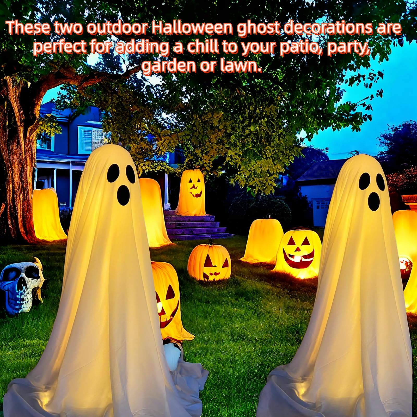 🔥Early Halloween Sale 49% OFF⏰Halloween LED Ghost Decoration(Adjustable Height: 16-83 in)