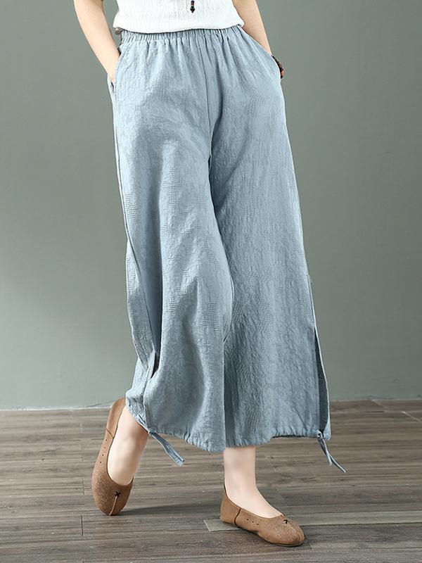 Go Weave Cotton & Linen Wide Leg Pant