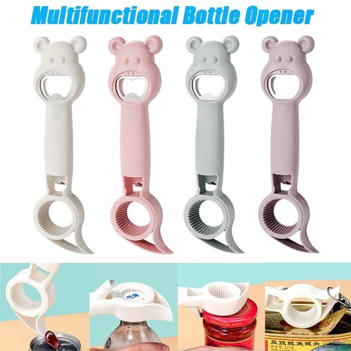 🔥3rd Anniversary Sale-New 4 in 1 bottle opener(Random color clearance treatment)(BUY MORE SAVE MROE)