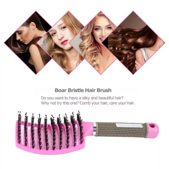 Detangler Bristle Nylon Hairbrush 🔥BUY 3 FREE SHIPPING
