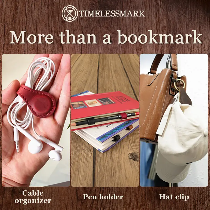 TimelessMark - LAST DAY SALE 70% - Magnetic Leather Bookmark