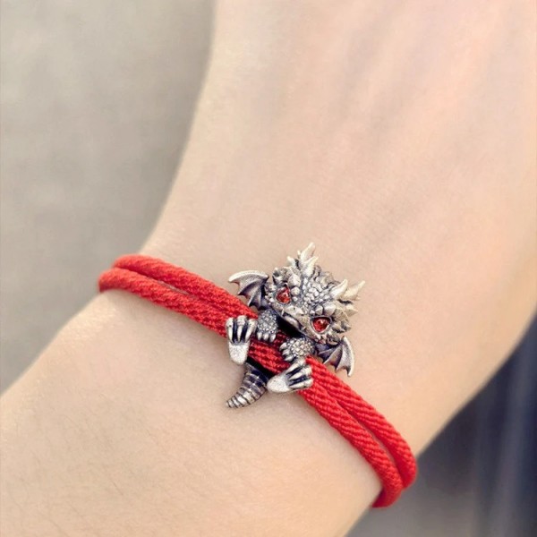 Year-End Clearance - 48% Off🔥Cute Silver Dragon Bracelet🐲🎁